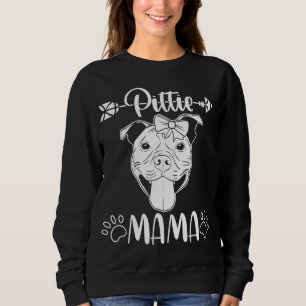 Pittie Mom Design American Pitbull Dog Lover Mothe Sweatshirt