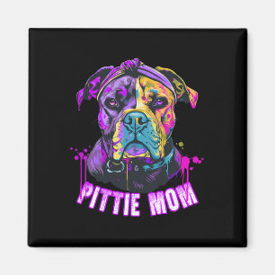 Pittie Mom Pitbull Dog Lovers Mothers Day Magnet