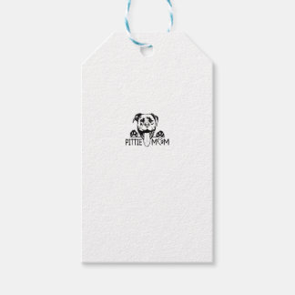 Pittie Mom Pitbull Face Dog Lovers Cute Mother's D Gift Tags