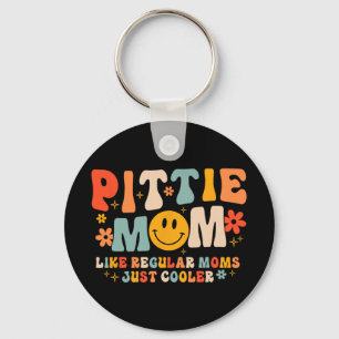 Pittie Mom Pitbull Mom Dog Lover Mother's Day Keychain
