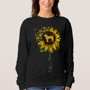 Pittie Mom Sunflower Pitbull Lover Gifts Dog Mom M Sweatshirt