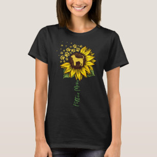 Pittie Mom Sunflower Pitbull Lover Gifts Dog Mom M T-Shirt
