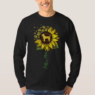 Pittie Mom Sunflower Pitbull Lover Gifts Dog Mom M T-Shirt
