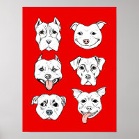 "Pittie Pittie Please!" Dog Drawing Pattern