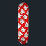 "Pittie Pittie Please!" Dog Drawing Pattern Skateboard<br><div class="desc">Ever since I adopted my pit bull dog,  Nami,  I have become an advocate for pit bulls. They are so loyal and loving. I drew different kinds of pit bulls with various facial expression using a brush pen and ink pen.</div>