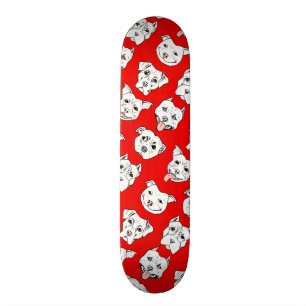 "Pittie Pittie Please!" Dog Drawing Pattern Skateboard