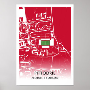 Pittodrie Stadium Poster – Home of Aberdeen FC