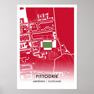 Pittodrie Stadium Poster – Home of Aberdeen FC