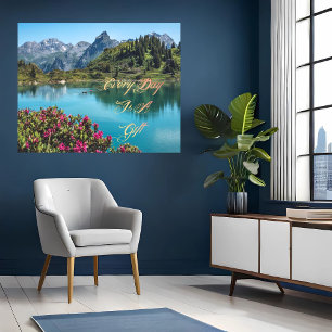 Pittoresque "Chaque jour est un cadeau" Photo Impr