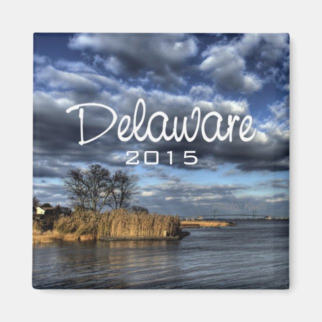 Pittoresque Delaware USA Frigo Magnet Changement A (Devant)