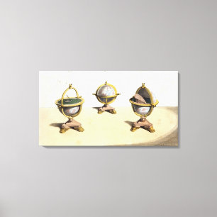 Pitt's Cabinett Globe Writing Table Canvas Print