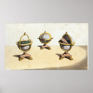 Pitt's Cabinett Globe Writing Table Poster