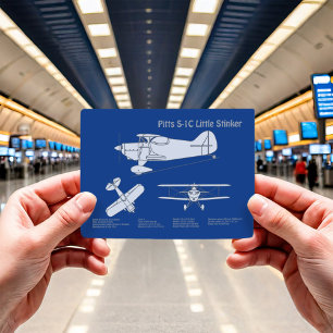 Pitts S-1C - Airplane Blueprint Plans ABD Postcard