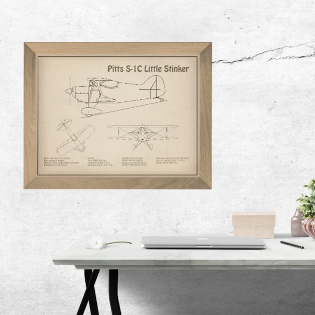 Pitts S-1C - Airplane Blueprint Plans SD Photo Print (Creator Uploaded)