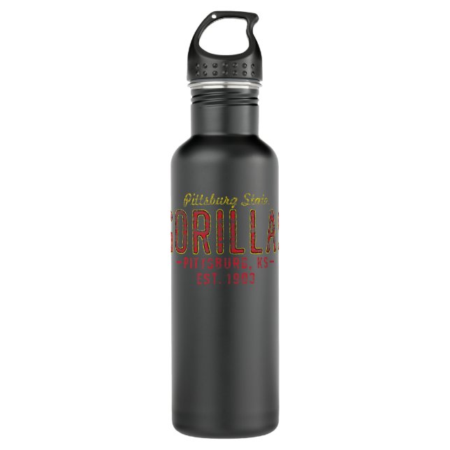 PITTSBURG STATE UNIVERSITY DISTRESSED PS-MERCH-2  710 ML WATER BOTTLE (Front)