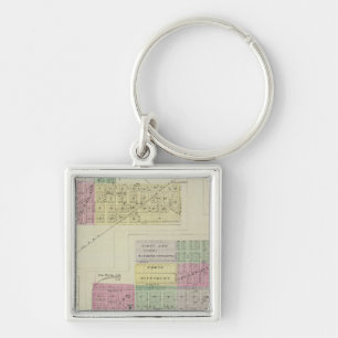 Pittsburg, Walnut, Beulah, and Lichfield, Kansas Keychain
