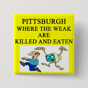 PITTSBURGH 2 INCH SQUARE BUTTON