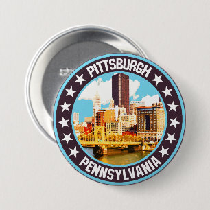 Pittsburgh 3 Inch Round Button