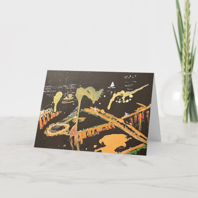 Pittsburgh Abstract Painting Greeting Card (Front)