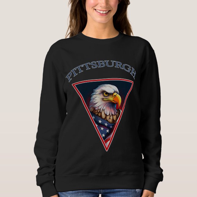Pittsburgh American Bald Eagle Sweatshirt (Front)