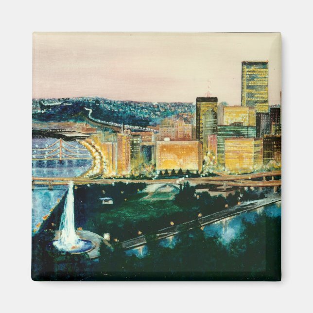 Pittsburgh at Dusk Magnet (Front)