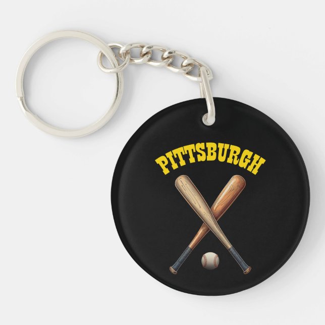 Pittsburgh Baseball Keychain (Front)