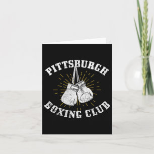 Pittsburgh Boxing Club Distressed Boxing Gloves Vi Card