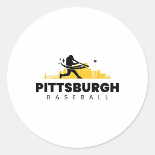 Pittsburgh Bysebyll Vintage Minimalist Retro Byseb Classic Round Sticker