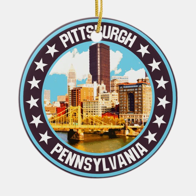 Pittsburgh                                         ceramic ornament (Front)