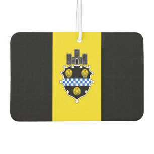 Pittsburgh city flag air freshener