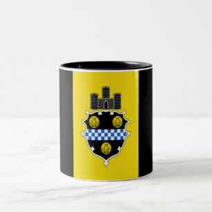 Pittsburgh city flag Two-Tone coffee mug
