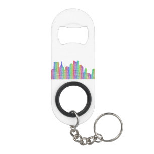 Pittsburgh city skyline keychain bottle opener