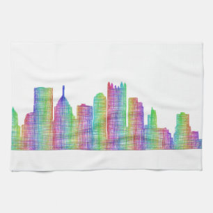 Pittsburgh city skyline kitchen towel