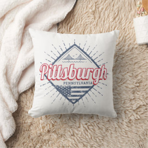 Pittsburgh City United States Pennsylvania USA Throw Pillow