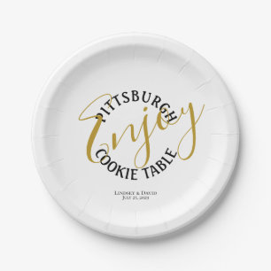 Pittsburgh Cookie Table Favour Paper Plate