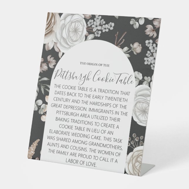 PITTSBURGH COOKIE TABLE SIGN WEDDING (Front)