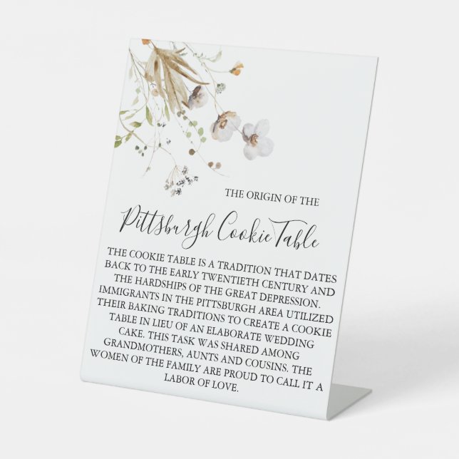 PITTSBURGH COOKIE TABLE SIGN WEDDING (Front)