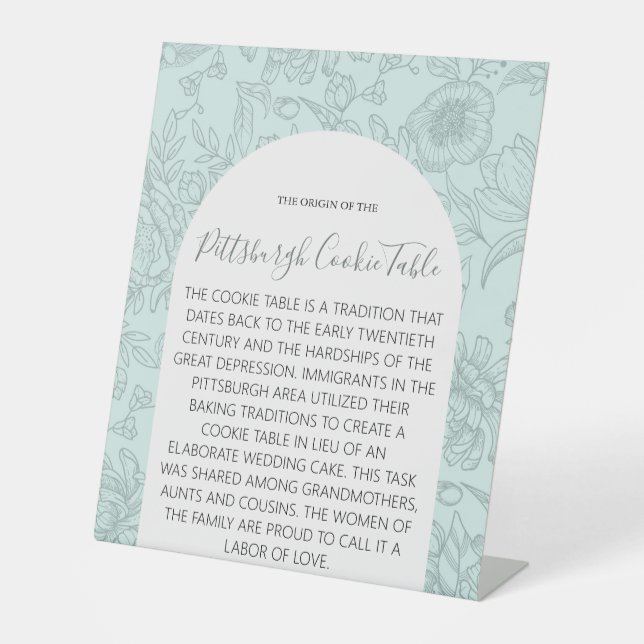 PITTSBURGH COOKIE TABLE SIGN WEDDING (Front)