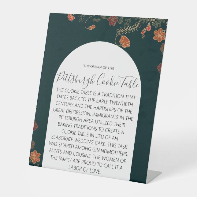PITTSBURGH COOKIE TABLE SIGN WEDDING (Front)