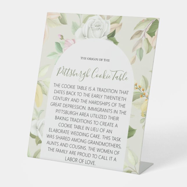 PITTSBURGH COOKIE TABLE SIGN WEDDING (Front)