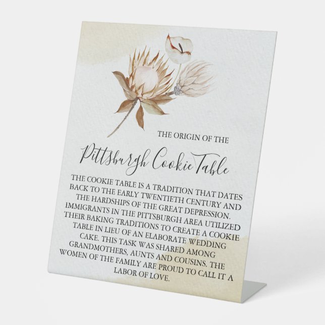 PITTSBURGH COOKIE TABLE SIGN WEDDING (Front)