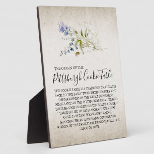 PITTSBURGH COOKIE TABLE SIGN WEDDING PLAQUE