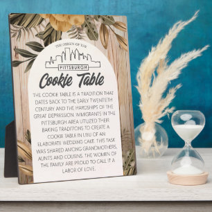PITTSBURGH COOKIE TABLE SIGN WEDDING TABLE SIGN PLAQUE