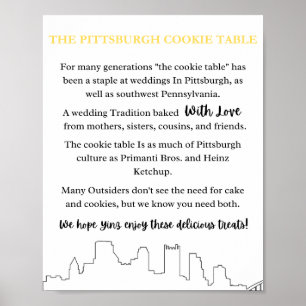 Pittsburgh Cookie Table Wedding Sign
