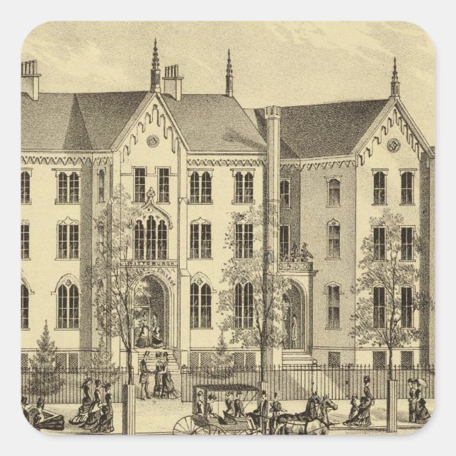 Pittsburgh Female College Pittsburgh Square Sticker (Front)