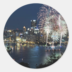 Pittsburgh Fireworks Classic Round Sticker
