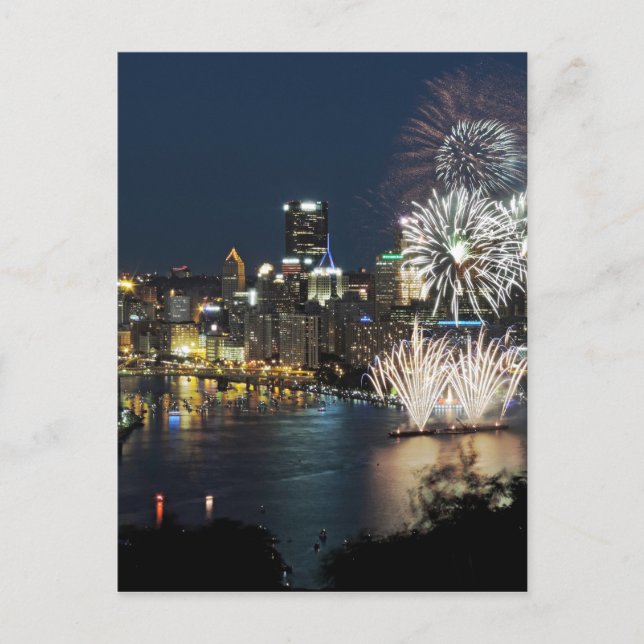 Pittsburgh Fireworks Postcard (Front)