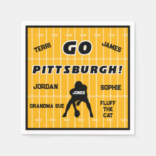 Pittsburgh Football Family Paper Napkin