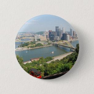 Pittsburgh from Mt Washington 2 Inch Round Button