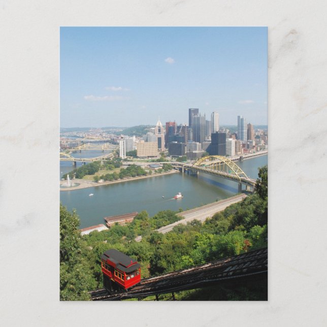 Pittsburgh from Mt Washington Postcard (Front)